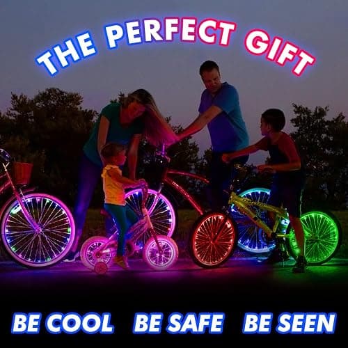 Activ Life LED Bike Wheel Lights with Batteries Included! Get 100% Brighter and Visible from All Angles for Ultimate Safety & Style (1 Tire Pack) thumbnail 2