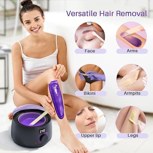 BLITZWAX Brazilian and Bikini Wax Pot for Women, Hard Waxing Warmer for Face, Legs and Body, At Home Hair Removal Machine, Beginner Friendly, Digital Fast Heating, 16oz Capacity thumbnail 4