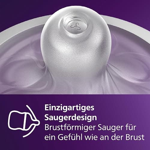 Philips AVENT Babyflaschen mit AirFree Ventil, Geschenkset für Neugeborene – 4 Babyflaschen, ultra soft Schnuller und Flaschenbürste, Babys von 0–12 Monaten und älter (Modell SCD657/11) thumbnail 6