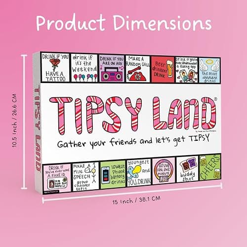 TIPSYLAND Original Edition | Official Product | Hilarious Adult Board Game | Group Game for Game Nights, Parties and More | Fun Challenges, Dares & Mini-Competitions | 3-8 Players thumbnail 2