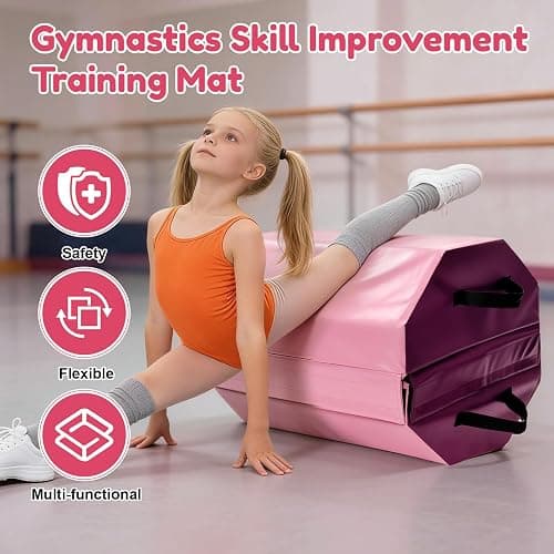 Detachable Octagon Gymnastics Mat, 17.5"x17.5"x23" Hometumbling mat, suitable for various gymnastic positions with High-Density Foam & Waterproof Cover thumbnail 3
