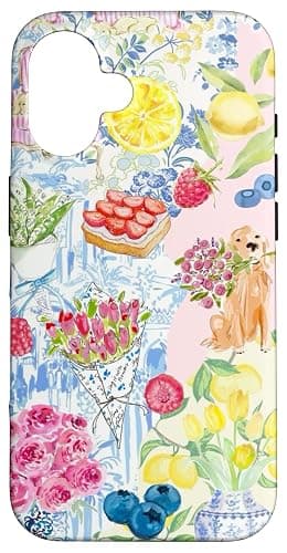 Aesthetic European Summer Floral Flowers Preppy Collage Case for iPhone 16 - Image 1