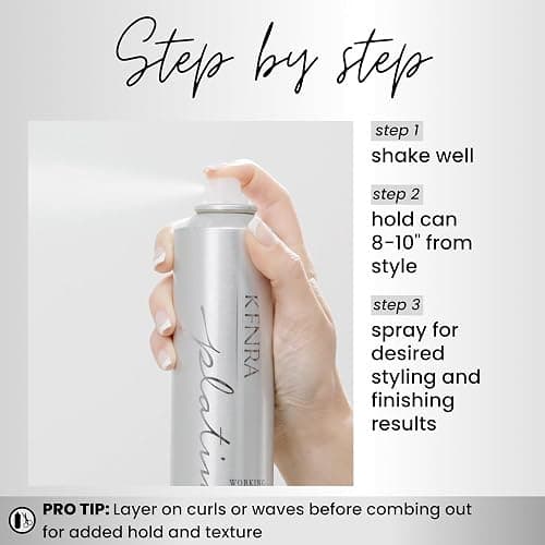 Kenra Professional Platinum Working Spray 14 | Flexible Hold Hairspray | Fast-Drying, Non-Sticky | Creates Volume & Texture | Leaves Hair With Frizz-Free Shine | All Hair Types thumbnail 4