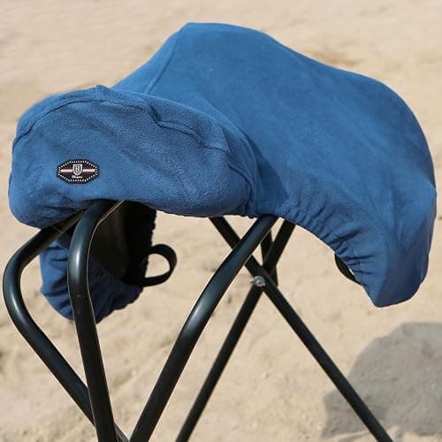 Harrison Howard Lightweight Dust Prevention Machine Washable Fleece Saddle Cover for GP/CC-Blue thumbnail 6