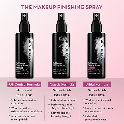 Skindinavia The Makeup Finishing Spray, Bridal Makeup Setting Spray, All-Day Wear, Long-Lasting Up to 16+ Hours, Heat-Resistant & Waterproof, Wedding Day, Bridal Shower Gift, 8.0 Oz thumbnail 3