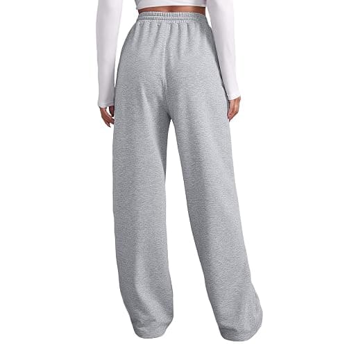ZGTWHZY Womens Wide Leg Sweatpants Baggy Casual Drawstring High Waisted Lounge Athletic Sweat Track Pants with Pockets thumbnail 5
