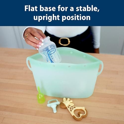 Dr. Brown's Microwave Steam Sterilizer Bag for Baby Bottles, Breast Pump Parts & Other Toddler Accessories, 100% Silicone, Reusable Sterilizing Bag thumbnail 6