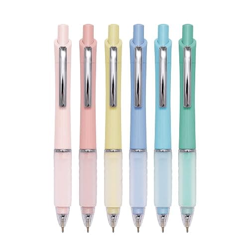 Aisibeiger Ball Point Pen Black Ink Ballpoint Pens with Super Soft Grip Medium Point 1.0mm Office Pens (6 pack) - Image 1