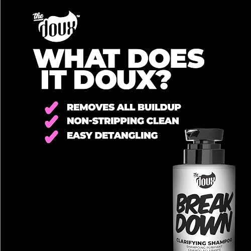 The Doux BREAKDOWN Clarifying Shampoo for Curly & Textured Hair — Vitamin E & Rosemary Detox Shampoo for Men & Women — Sulfate‑Free, Anti‑Build‑Up & Oily Hair Cleanser thumbnail 8