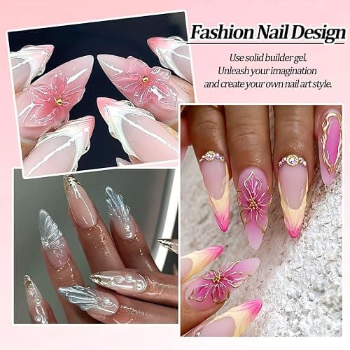 SUTOZMIWE Solid Builder Gel for Nails Clear and Aurora Pearl White | Non-Sticky Hand Sculpting Gel for Nail Art,Hard Gels for Nails Modeling,Carving,Nail Extension, Manicure DIY At Home thumbnail 3