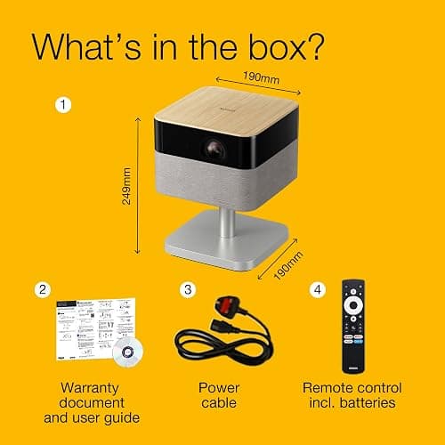 Epson Lifestudio Flex EF-72 Oak, Portable Smart Projector, Sound by Bose, Google TV, 4k Pro-UHD, Adjustable Stand, Indoor/Outdoor Use, 5-year warranty* thumbnail 3