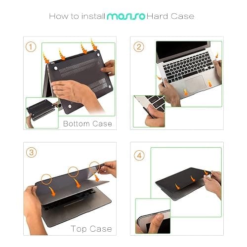 MOSISO Compatible with MacBook Air 13 inch Case (Models: A1369 & A1466, Older Version 2010-2017 Release), Protective Plastic Hard Shell Case & Keyboard Cover & Screen Protector, Rose Quartz - Rose Quartz thumbnail 3