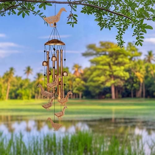 GDNSFIT Duck Wind Chimes for Outside, Metal Windchimes Outdoors, Duck Gifts for Women/Men, Memorial/Birthday Gifts, Garden Decor for Outside, Patio or Yard, Durable Chimes for Outdoors thumbnail 9