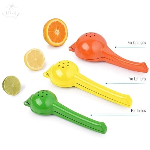 Zulay Premium Quality Metal Lemon Squeezer, Citrus Juicer, Manual Press for Extracting the Most Juice Possible - Pink thumbnail 9
