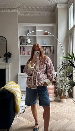 VAOYIU Women's Cropped Puffer Jacket Vintage Cardigan Floral Printed Lightweight Open Front Padded Quilted Coats thumbnail 6
