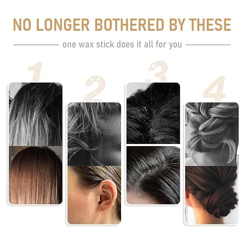 VOLLUCK Hair Wax Stick for Wigs, Edge Control Slick Stick Hair Pomade 2.7Oz Stick Non-greasy Styling Wax, Temporary Hair Styling Product for Edge Frizz Hair Pocket Size thumbnail 4