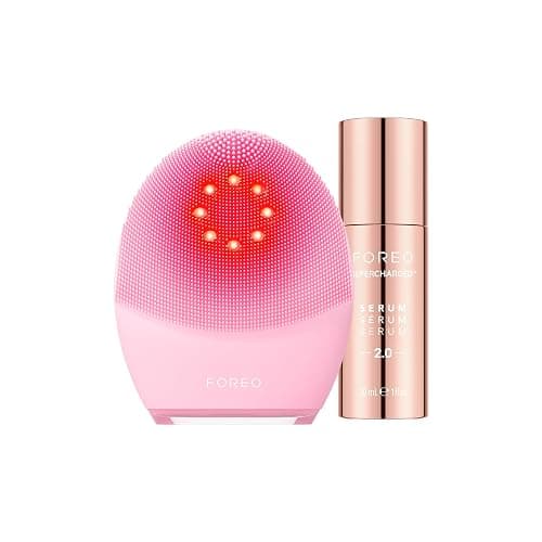 FOREO Fresh & Lifted Bundle - Luna 4 Plus Normal Facial Cleansing Brush + Supercharged SERUM 2.0, 1 oz - Near Infrared Light Treatment - Face Cleansing Massage Brush - Microcurrent Facial Device - Image 1