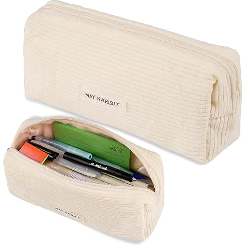Maxmoc Federmäppchen Cord-Stoff,Mäppchen Cord-Stoff,Federtasche Mädchen,Pencil Case Schulmäppchen,Stiftemappe für Frauen Mädchen - Image 1