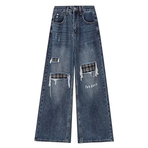 Baggy Jeans for Women Y2k Streetwear Vintage Wide Leg Loose Fit, Extra Baggy Jeans Wide Leg Women Y2k Retro Streetwear Ripped thumbnail 4