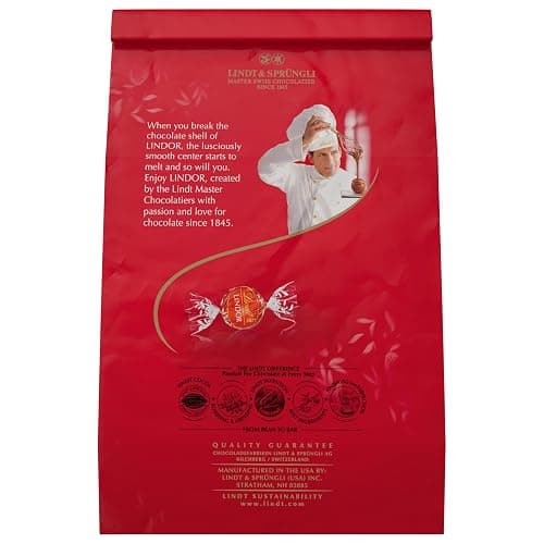 Lindt LINDOR Milk Chocolate Candy Truffles, Milk Chocolate with Melting Truffle Center, 15.2 oz. Bag thumbnail 10