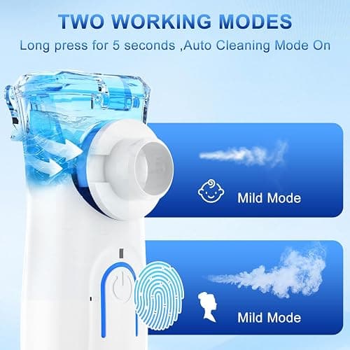 GIPIWYB Portable Nebulizer - Includes 1 Set Accessories,Nebulizer with Auto Clean Mode for Kids Adult Family & Travel Use thumbnail 5