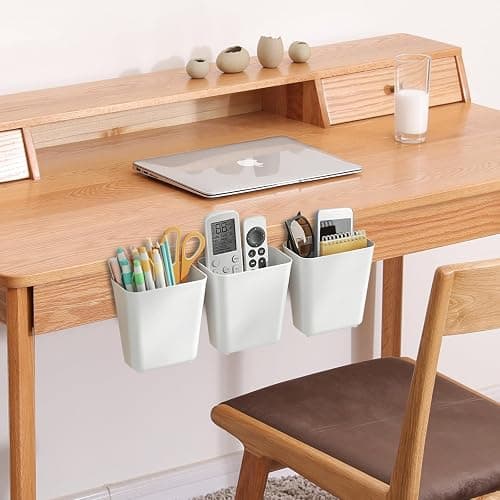 Collazoey 4 Stück Selbstklebende wandmontierte Aufbewahrungsbox,Küchenschranktür Aufbewahrungsbox,Badezimmer Organizer,für Schrank,Badezimmer,Kühlschrank Kleine Gegenstände Organizer Aufbewahrungsbox thumbnail 4