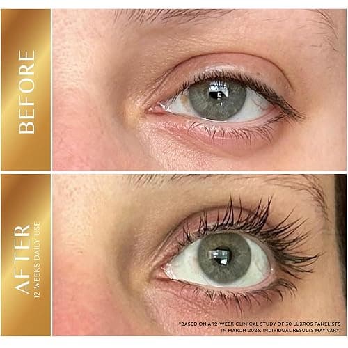 LUXROS Eyelash Serum 5 mL, Eyelash Enhancer Serum for Longer, Thicker Healthier Lashes, Made in USA, 5mL 6 Month Supply thumbnail 3
