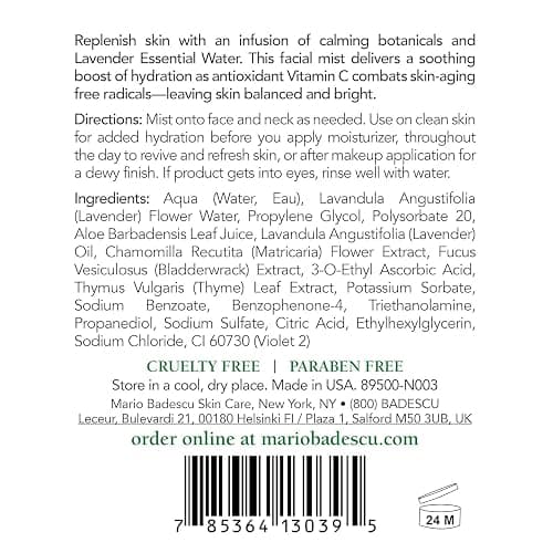 Mario Badescu Facial Spray Duo - Includes Aloe, Chamomile & Lavender PLUS Aloe, Cucumber & Green Tea Toner for Face, Neck or Hair - Cooling and Hydrating Face Mist for All Skin Types, Dewy Finish thumbnail 10