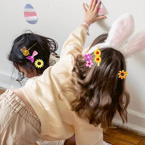 56PCS Toddler Hair Accessories Set: Colorful Rainbow Barrettes, Pins, Candy Fruits, Butterflies for Kids' Stylish Hairstyles - 56 PCS thumbnail 7