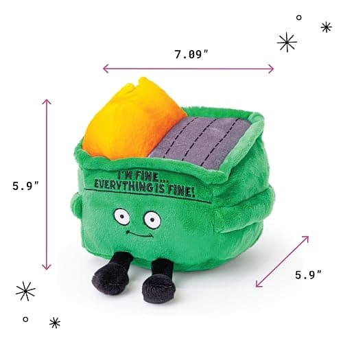 Punchkins Dumpster Fire Plushie - I'm Fine, Everything is Fine! Dumpster Fire Plush, Emotional Support Plushie, Funny Plush Toy for Gifting thumbnail 3