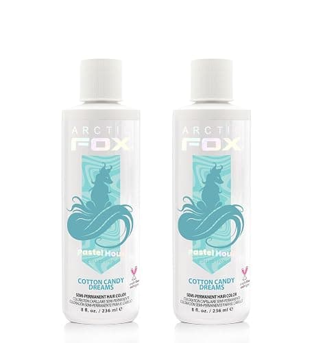 Arctic Fox Semi-Permanent Hair Dye, Vegan & Cruelty-Free, Pastel Blue, Ammonia-Free, Peroxide-Free, Conditioning Color, For Bleached Hair, Cotton Candy Dreams, 8 Fl Oz (Pack of 2) - Image 1