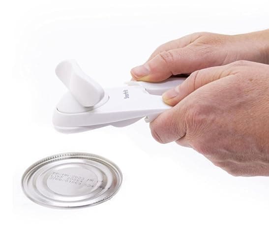 Starfrit Little Beaver Can Opener - Safe - Holds Lid and Leaves No Sharp Edges on Lid - Comfort Grip - 3-Year Warranty - White thumbnail 2