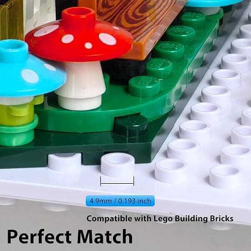 LRANFOW 6 Floating Shelves for Wall Display Compatible with Lego Building Bricks, 4.9mm16x13 Studs for Toy Brick Storage and Display, Dual‑Sided Display Shelf for Room Decor thumbnail 3