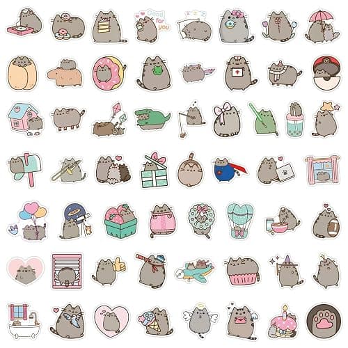 110pcs Cartoon Pushee Stickers for Kids,Vinyl Waterproof Pushee Decal for Water Bottle Laptop Toy Sticker for DIY Decorate Bumper Phone Hard Hat Kids Teens Gifts thumbnail 5