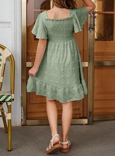 blibean Tween Girls Summer Dresses Kids Polka Dot Dress Size 6-15 Years thumbnail 3