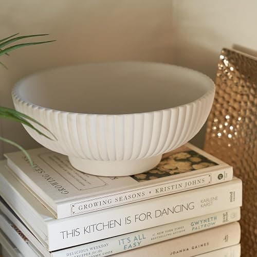 KIBAGA Decorative Concrete Fruit Bowl for Kitchen or Table - Large Key Bowl | Elevates Your Modern Farmhouse Home, Showcasing Fruit or Seasonal Centerpieces in Style thumbnail 6