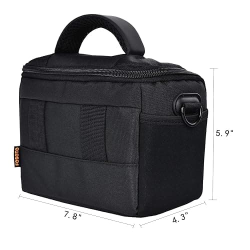 FOSOTO Waterproof Anti-shock Camera Case Bag Compatible for Canon Powershot SX540 SX530 SX60 SX420 HS M5,Nikon Coolpix L340 B500 B700 L330 L840 P610,Panasonic LUMIX,Sony a6000 Digital Camera thumbnail 2