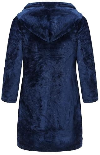 E.W Apparel Boys Fleece Robe Girls Hooded Bathrobe Toddlers Soft Fuzzy Robe for Kids thumbnail 2
