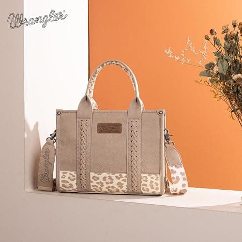 Montana West × Wrangler Tote Bag for Women Western Cow Print Purse Designer Top Handle Handbags thumbnail 3