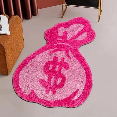 LAKEA Purse Rugs Tufted Material Cartoon Carpet Anime Home Soft Fur Rugs Bedroom Living Room Doormat Decor Floor Mat (31.5X23.6inch) (Rounded, 31.5X23.6 inch) thumbnail 9