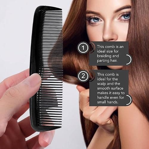 Soft 'N Style Hair Care 4-Pack Comb - Not Breakable - mens comb/fine tooth comb/peines para cabello thumbnail 4