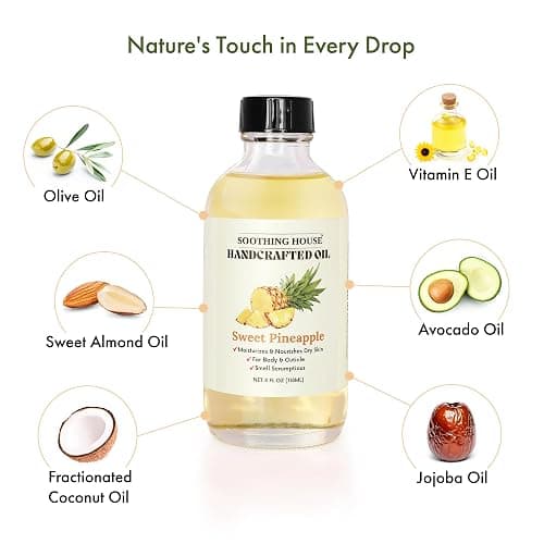 Soothing House Sweet Pineapple Body Oil - Moisturizing Body Oil for Soft, Glowing Skin with Almond & Jojoba Oil (4 fl oz) thumbnail 6