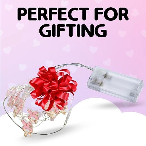 Silver Buffalo Sanrio Hello Kitty and Friends My Melody 20ct Decorative String Lights, 7 Feet Long, Battery Powered (2 AA Batteries Included), Cool White LED, Indoor Use Only thumbnail 6