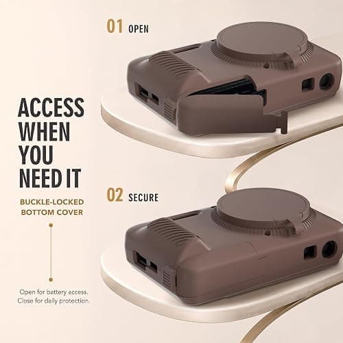 TUOOUT Case for Kodak PIXPRO FZ55, FZ55 accessories，Soft Silicone Protective Case Removable Lens Cover, lncludes Screen Protector and Cute Lanyard- Brown thumbnail 2