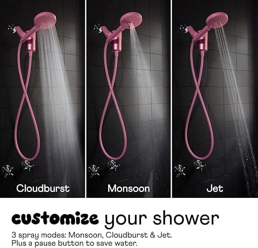 Sproos - Handheld Showerhead with Filter Set, High Performance Filtration System for Healthier Hair and Skin, Extra Long 70 Inch Hose, 3 Customized Spray Functions, Black thumbnail 7