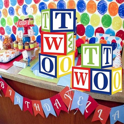 Zliisang 3pcs 2nd Birthday Balloon Box Set - Cartoon Street Party Number Blocks - 6x BOX - Red, Green, Yellow thumbnail 2
