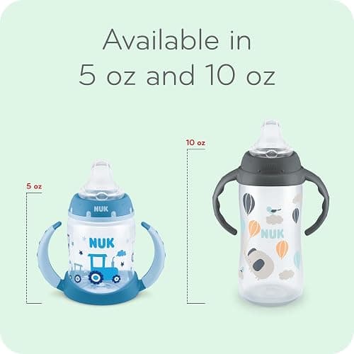 NUK Learner Cup 6+ Months Timeless Collection Amazon Exclusive 10 Oz – BPA Free Spill Proof Sippy Cup 2 Count (Pack of 1) - Timeless Collection - 2 Pack - 2 Pack thumbnail 3