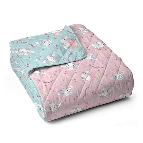 Sanrio Cinnamoroll Cherry Cupcake Quilted Throw, Comfy Throw, Adults Boys Girls, Soft Lightweight for Chair or Couch, 60 x 80 inches - Image 1