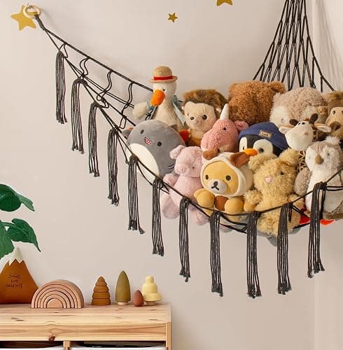 mirolam Stuffed Animal Storage Hammock Net - Toy Hammock Net for Stuffed Animals Corner - Hanging Stuff Animal Organizer Holder Large Organization Boys Room Decor thumbnail 2
