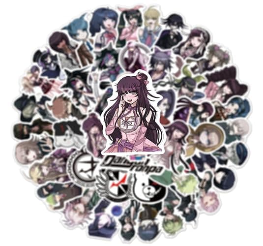50Pcs Manga Danganronpa Stickers Mixed Pack,Cartoon Characters Stickers Anime Decor Sticker for Kids Teens Adults Waterproof Sticker for Water Bottle Laptop (Dw) thumbnail 2